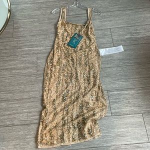 MacDuggal Gold Midi Gown